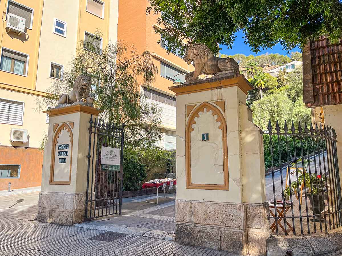 Entrance of English Cemetery in Malaga.