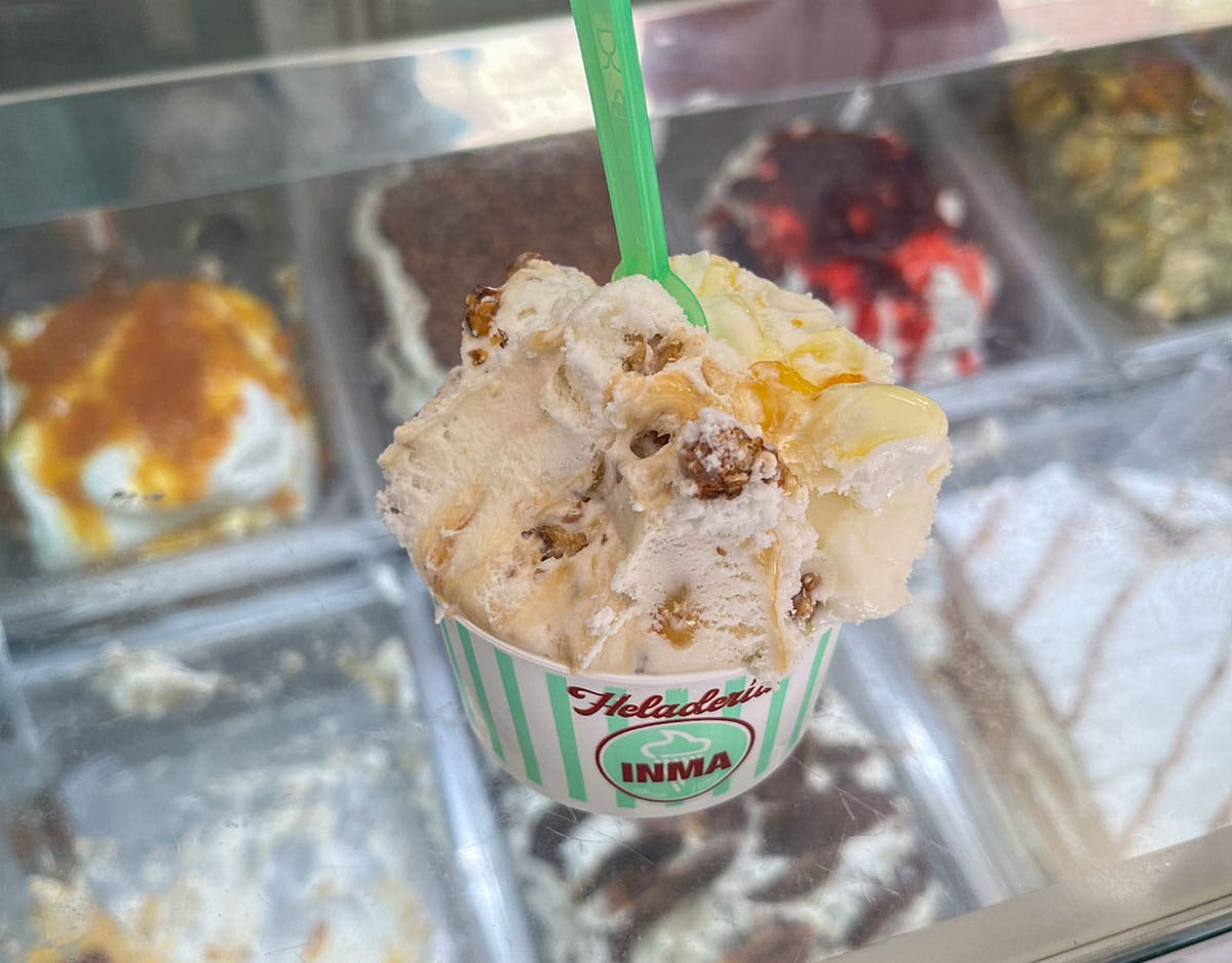 Ice cream from Inma shop in Malaga.
