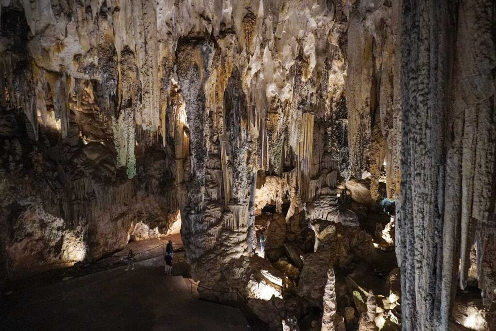 Stalactites at Nerja Caves.