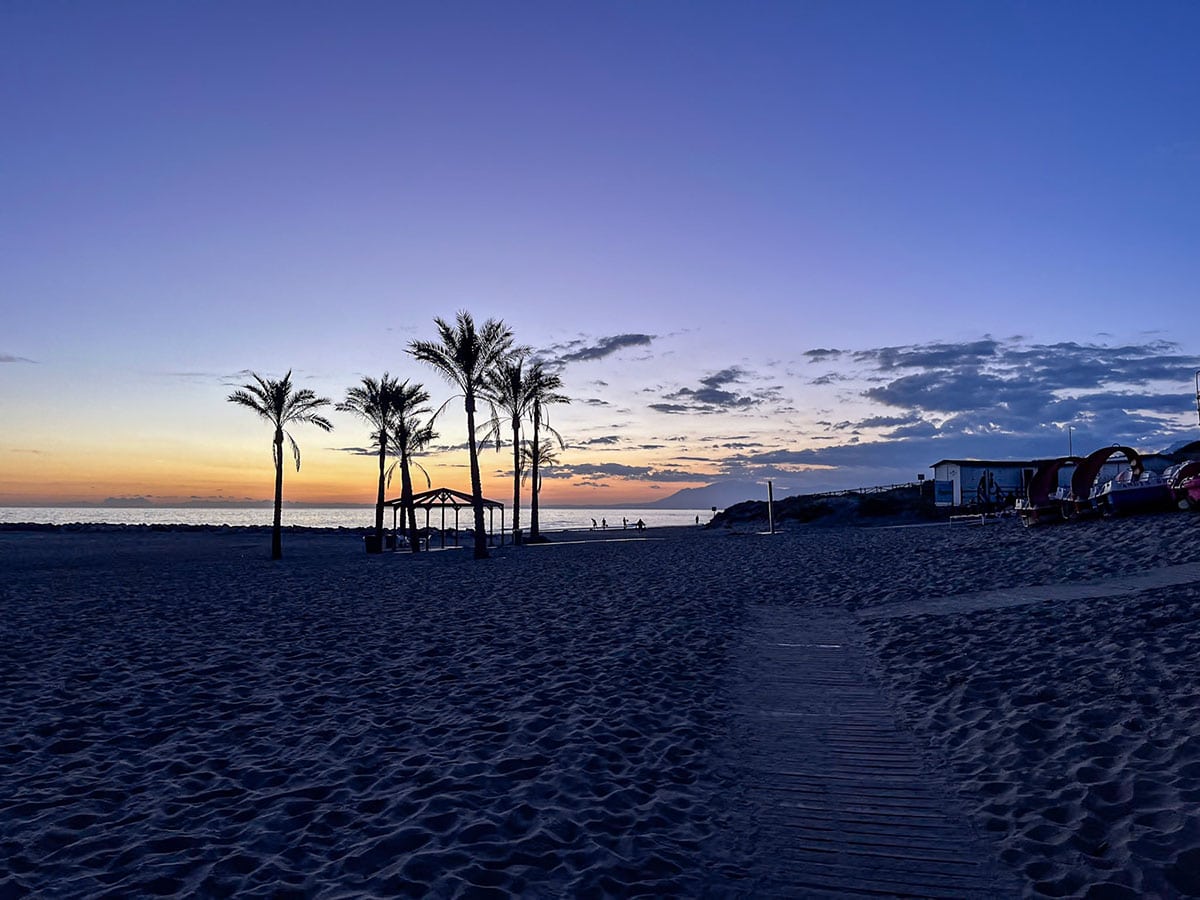 19 Beaches in Malaga Recommended By a Local 12 Cabopino Beach at sunset.