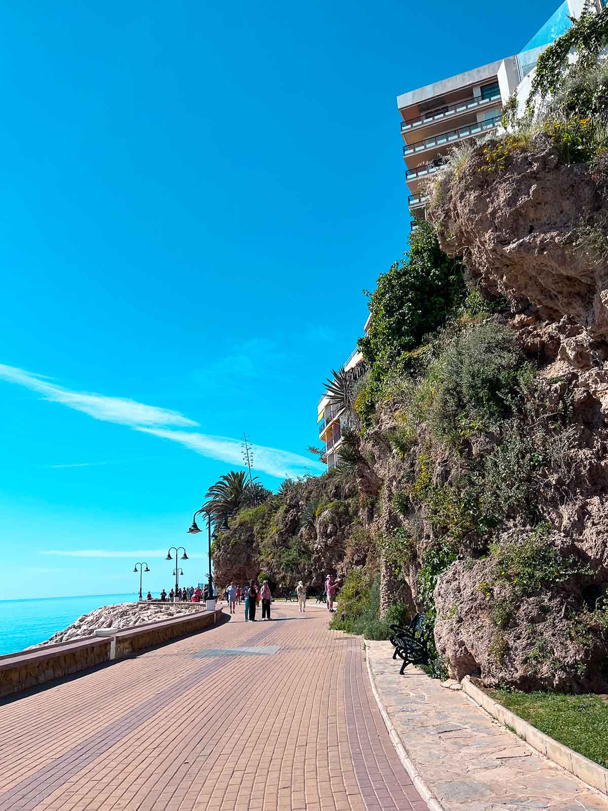 Punta Gatuna promenade walk in Torremolinos, Malaga, Spain.