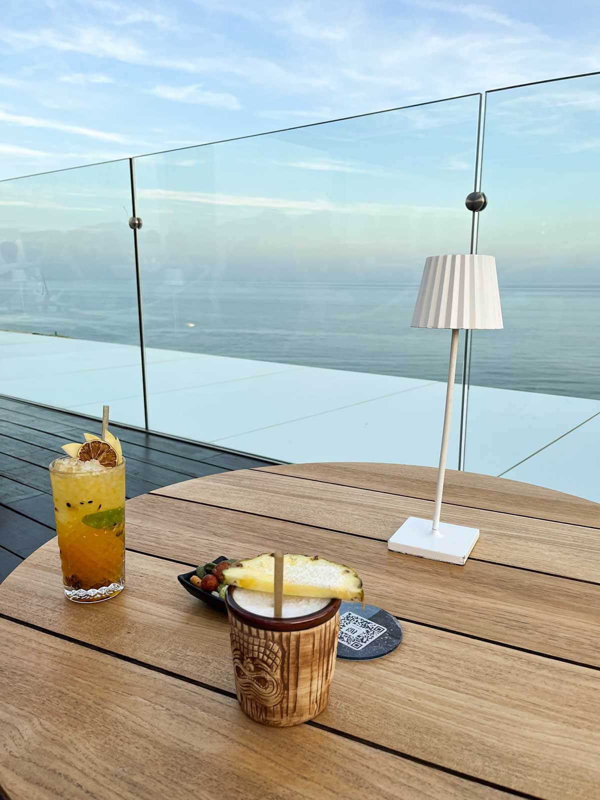 Cocktails at Belvue rooftop bar, Marbella.