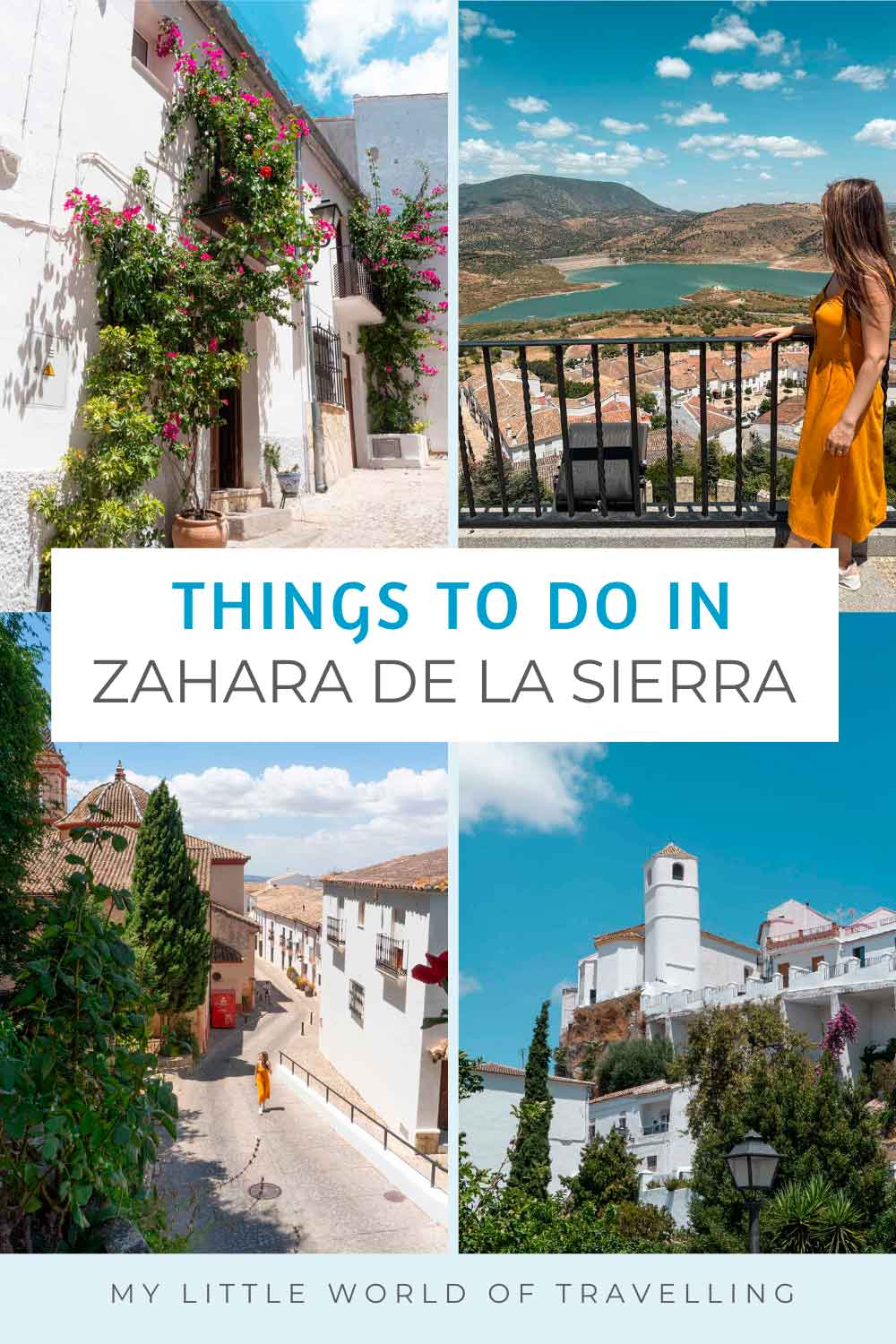 10 Best Things to Do in Zahara de la Sierra 1 Pinterest pin that reads things to do in Zahara de la Sierra.