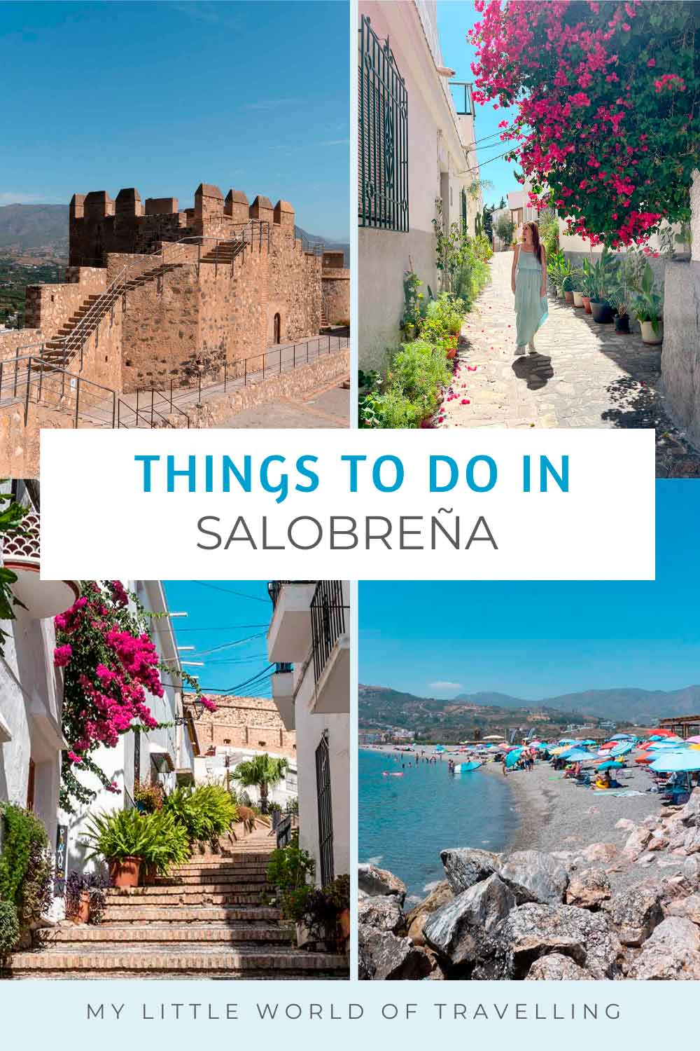 Pinterest pin that shows things to do in Salobreña, Spain.