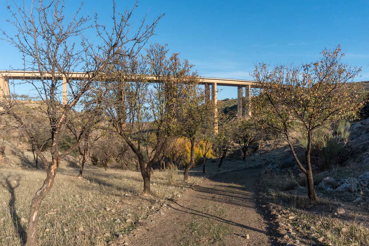 Views of a bridge in Angosturas archaeological site in Gor, Granada.