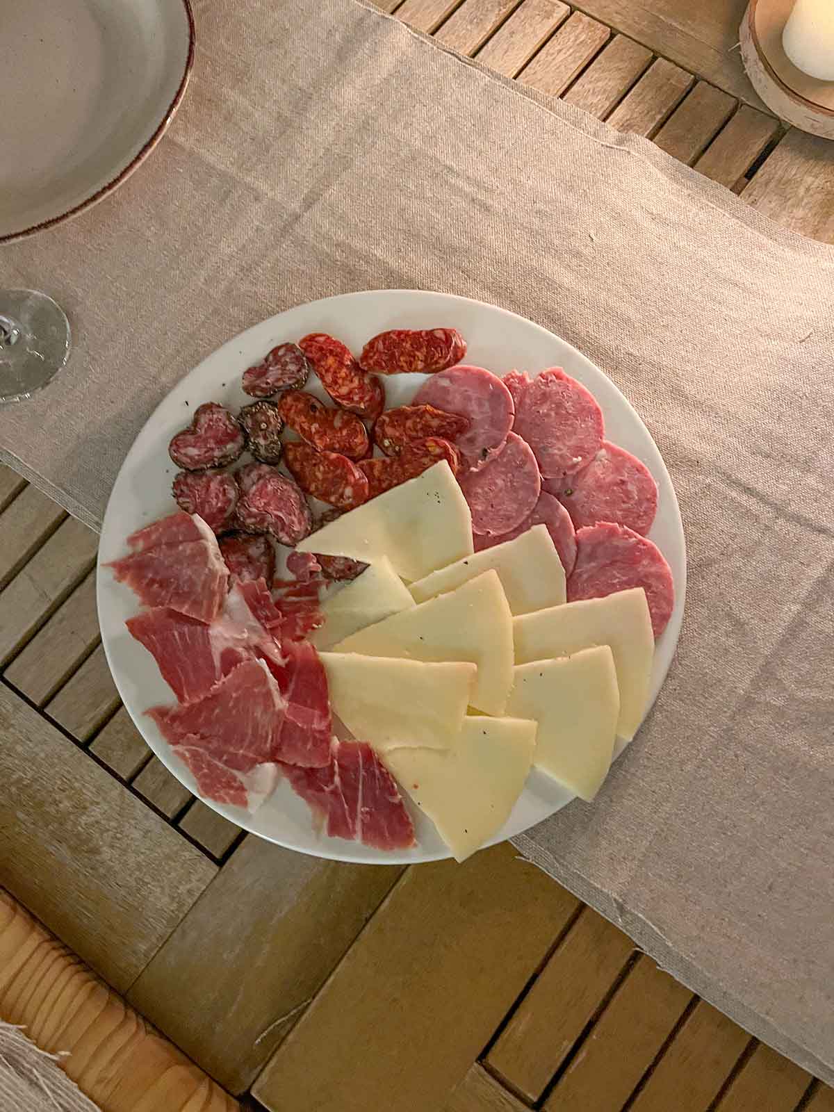 Cold meats and cheese from Gor, Granada.
