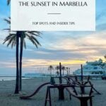Pinterest pin that reads best places to watch the sunset in Marbella.