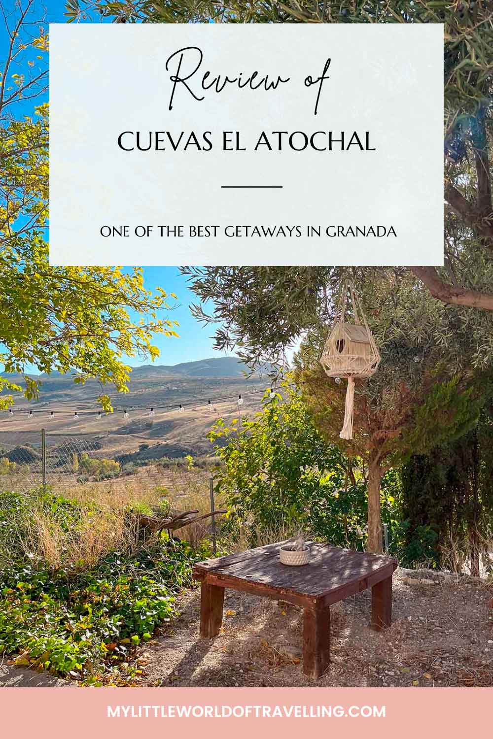 Pinterest pin that reads review of Cuevas El Atochal.