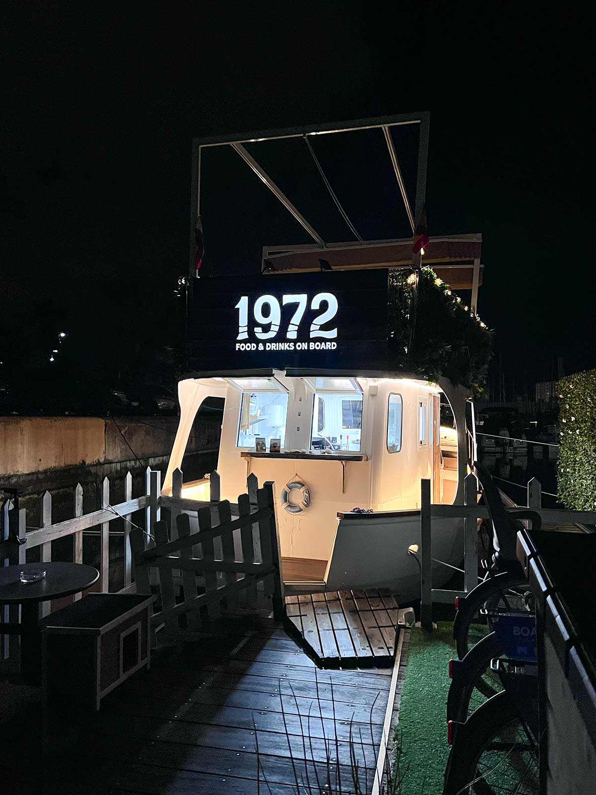 My Review Of Boat Haus, The Floating Hotel in Cadiz 8 1972 restaurant at Boat Haus houseboat hotel.