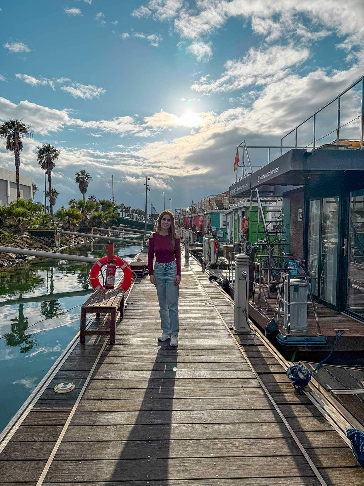 My Review Of Boat Haus, The Floating Hotel in Cadiz 9 Cristina at the boat house hotel.