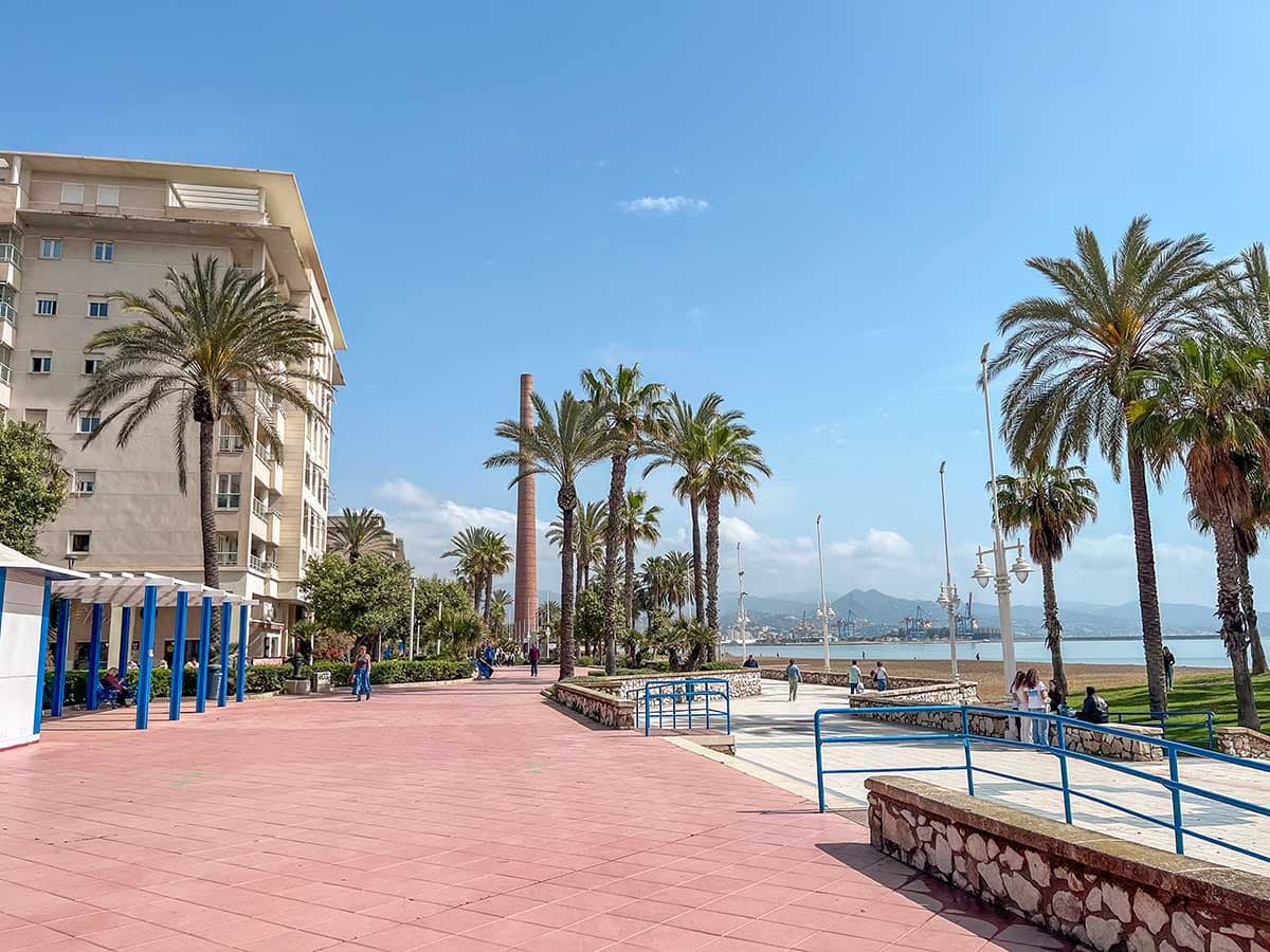 Ultimate Malaga Packing List By a Local 2 Misericordia beach promenade in Malaga, Spain.