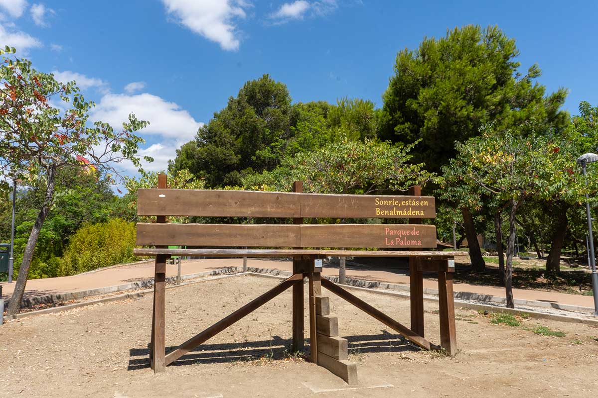 Ultimate Guide to Parque de la Paloma 6 Big bench at Parque de la Paloma, a photo spot.
