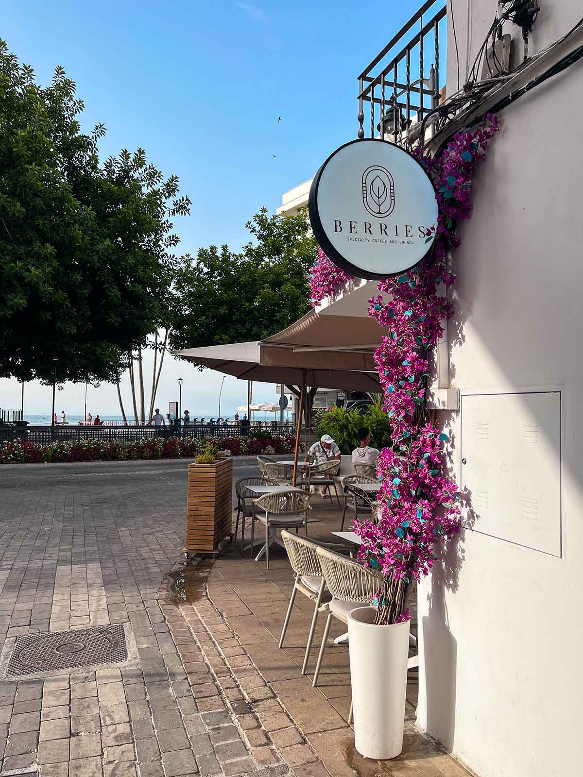 Where to Eat in Estepona (My Top Recommendations) 4 Berries coffee shop in Estepona, Spain.