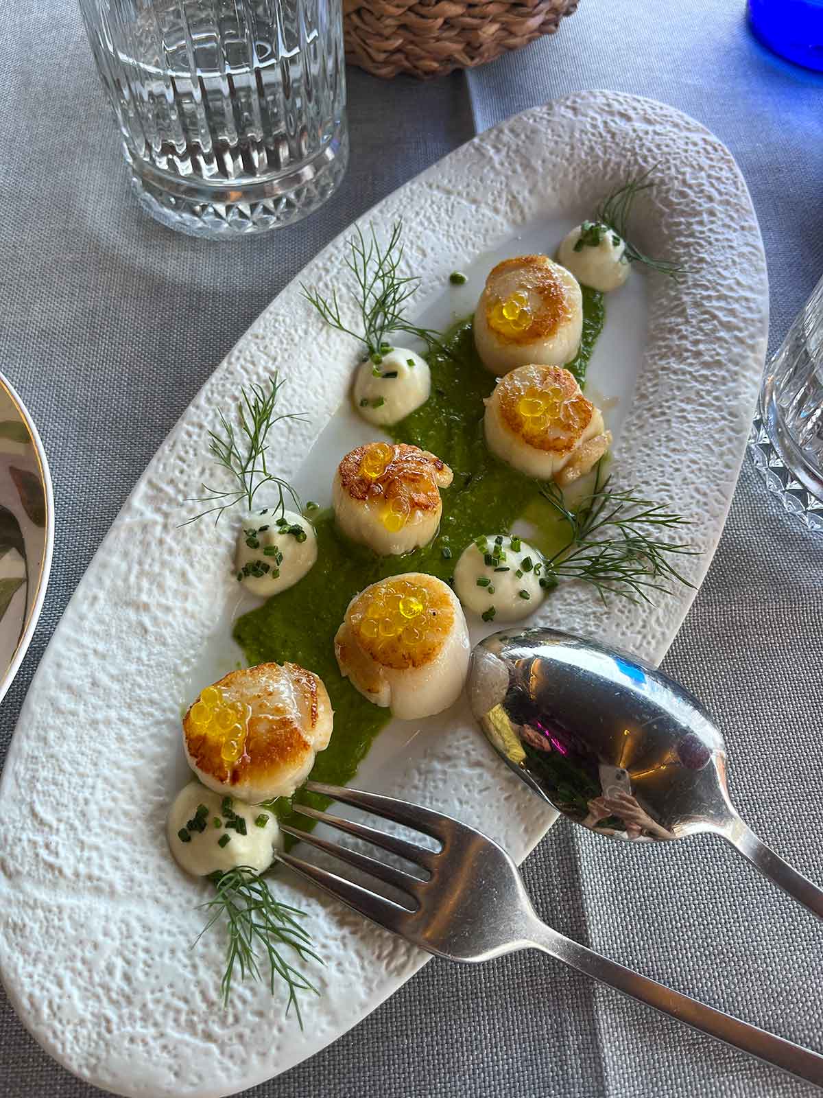 Where to Eat in Estepona (My Top Recommendations) 11 Scallops at La Bulla Gastrobar in Estepona.