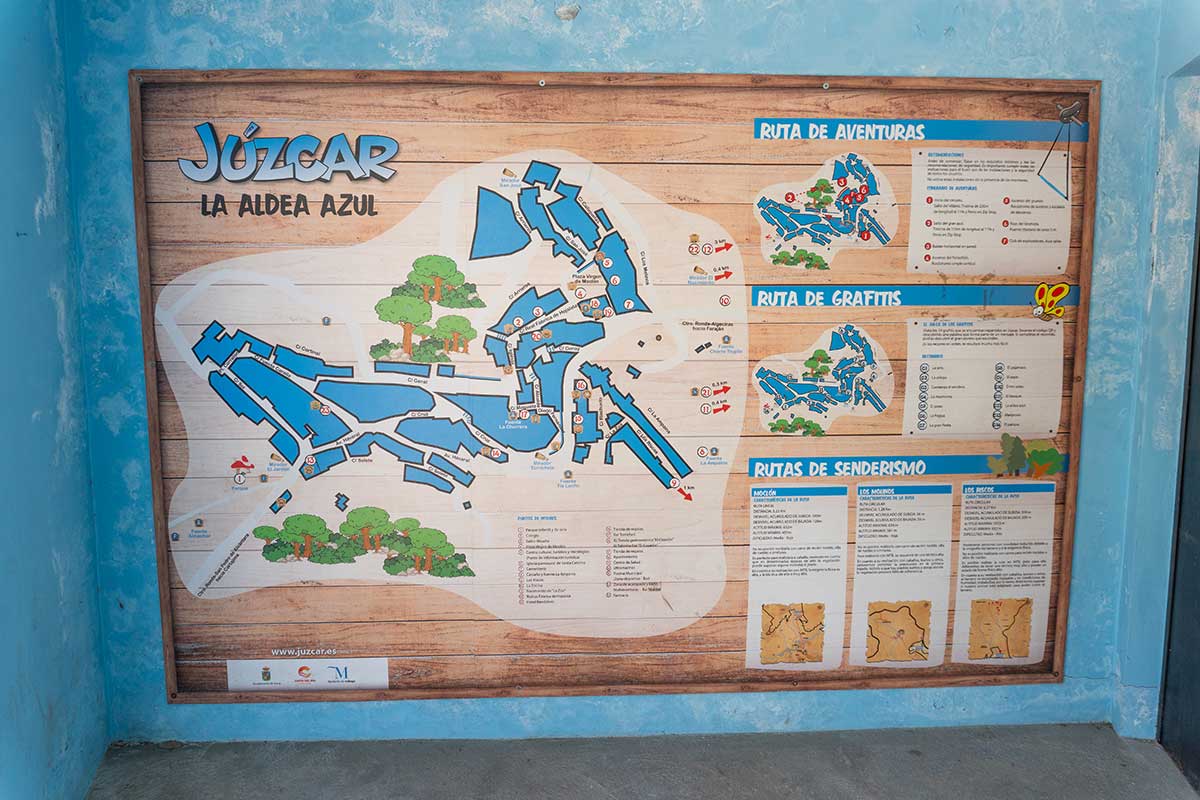 Things to Do in Juzcar, The Blue Village in Malaga 4 Map of Juzcar village.