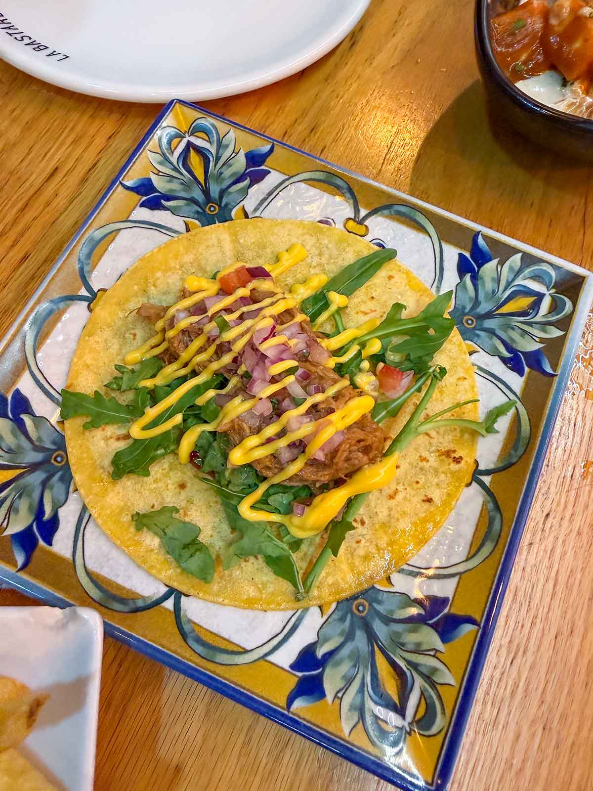 Ultimate Guide to Gluten-Free Seville 17 Pulled pork taco at La Bastarda Centro in Seville.